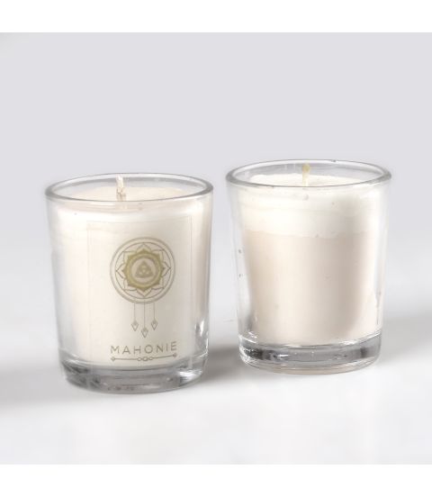 Shot Glass Pair : Musk & Leather Candle 